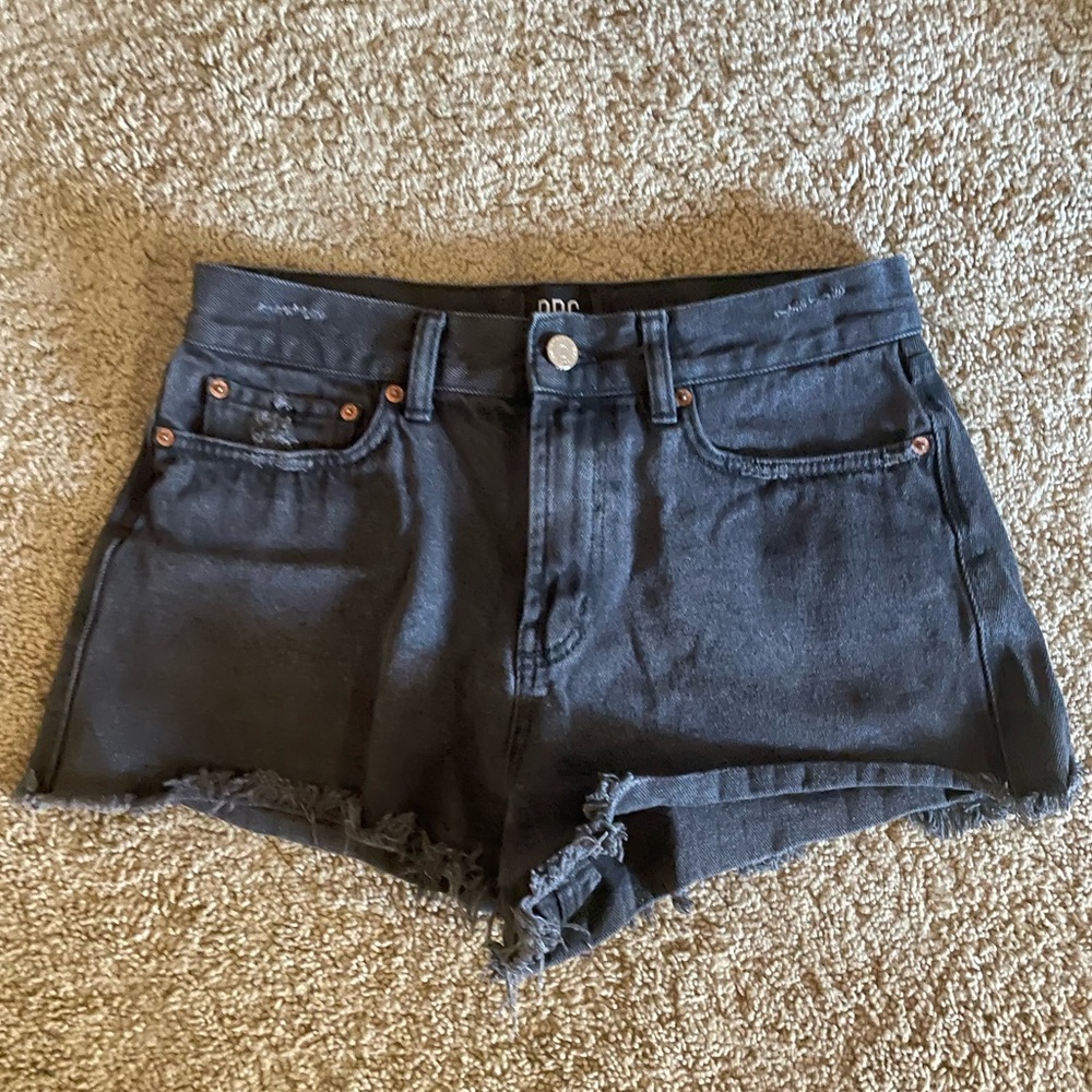URBAN BDG black high rise denim shorts